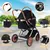 GIANTEX Poussette Chien Caisse Amovible, Auvent, Harnais, Max 25 kg GIANTEX Poussette Chien Caisse Amovible, Auvent, Harnais, Max 25 kg