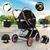 GIANTEX Hundebuggy Faltbar Mit Box, Sonnenschutz, Sicherheitsgurt, 25 kg