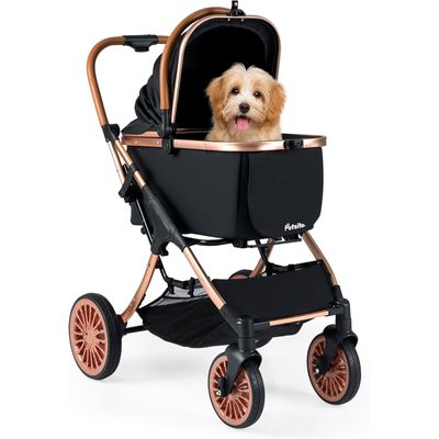 GIANTEX Hundebuggy Faltbar Mit Box, Sonnenschutz, Sicherheitsgurt, 25 kg