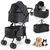 GIANTEX Doppel-Hundewagen 3-in-1, 30 kg, Sonnendach, Netz, Getränkehalter. GIANTEX Doppel-Hundewagen 3-in-1, 30 kg, Sonnendach, Netz, Getränkehalter.