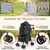 GIANTEX Doppel-Hundewagen 3-in-1, 30 kg, Sonnendach, Netz, Getränkehalter. GIANTEX Doppel-Hundewagen 3-in-1, 30 kg, Sonnendach, Netz, Getränkehalter.