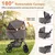 GIANTEX Doppel-Hundewagen 3-in-1, 30 kg, Sonnendach, Netz, Getränkehalter.