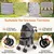 GIANTEX Doppel-Hundewagen 3-in-1, 30 kg, Sonnendach, Netz, Getränkehalter.