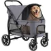 GIANTEX Hundewagen faltbar mit Sonnendach, bis 40 kg