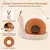 GIANTEX Niche Chat Escargot 56 cm, Coussin Amovible, Peluche, Antidérapant.