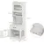 GIANTEX Hoch-Katzenschrank mit Ladestation, 16 Modi LED, Klo-Versteck