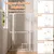 GIANTEX Barrière Chien Métal 150cm H Sans Perçage 77-104cm Porte Blanc GIANTEX Barrière Chien Métal 150cm H Sans Perçage 77-104cm Porte Blanc