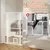 GIANTEX Barrière Chien Métal 150cm H Sans Perçage 77-104cm Porte Blanc GIANTEX Barrière Chien Métal 150cm H Sans Perçage 77-104cm Porte Blanc