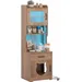 GIANTEX Hoch-Katzenschrank mit Ladestation, 16 Modi LED, Klo-Versteck