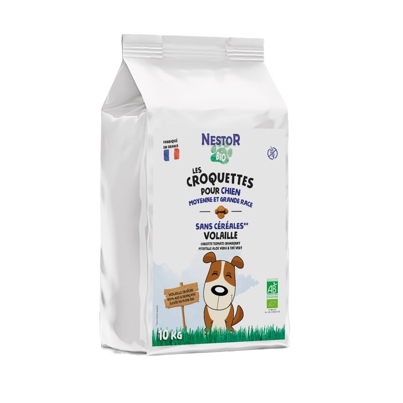 Nestor - Croquettes Bio à la Volaille Chien Moy./Grande Race