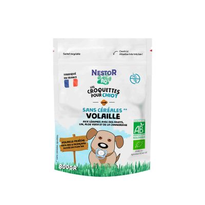 Nestor - Croquettes Bio sans céréales à la Volaille Chiot (5kg)