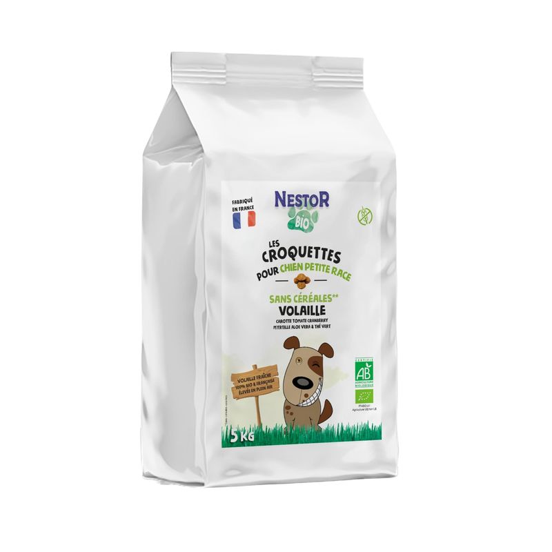 Nestor - Croquettes Bio à la Volaille Chien Petite Race (5kg)