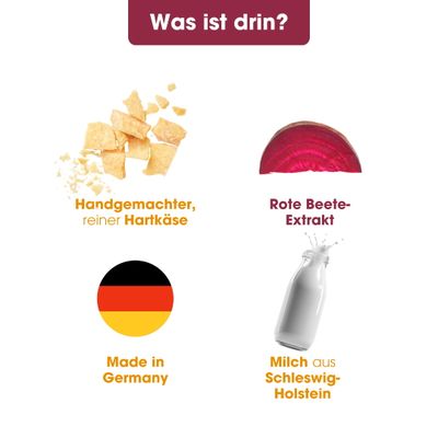 KAUDAS Käse-Kaustange Rote Beete – natürlich & zahnreinigend