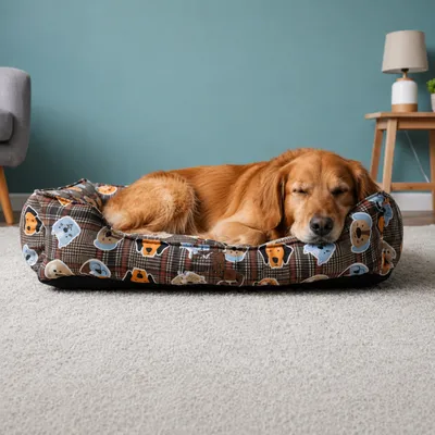 Yommy Halbwasserdichtes Hundebett | Waschbar | Rutschfest | Für Mittelgroße Yommy Halbwasserdichtes Hundebett | Waschbar | Rutschfest | Für Mittelgroße