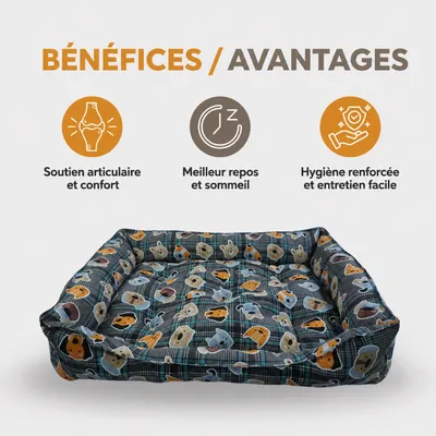 Yommy Lit Semi-Imperméable pour Chien | Lavable | Base Antidérapante | Pour Yommy Lit Semi-Imperméable pour Chien | Lavable | Base Antidérapante | Pour
