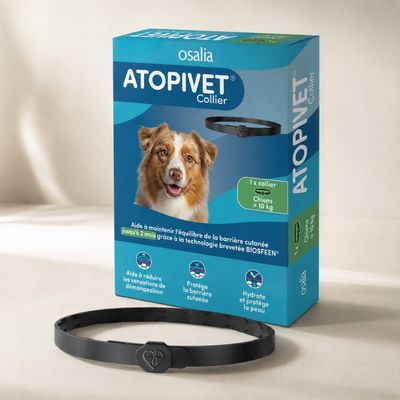 OSALIA - Collier Chien - ATOPIVET +10 kg Soutien Cutané