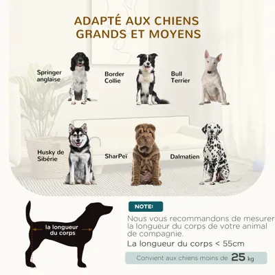PawHut - Canapé chien design scandinave bois tissu PawHut - Canapé chien design scandinave bois tissu