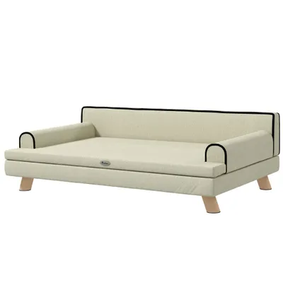 PawHut - Canapé chien design scandinave bois tissu PawHut - Canapé chien design scandinave bois tissu