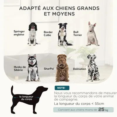 PawHut - Canapé chien design scandinave bois tissu PawHut - Canapé chien design scandinave bois tissu