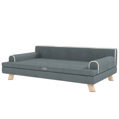 PawHut - Canapé chien design scandinave bois tissu