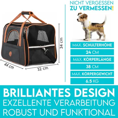 HUND IST KÖNIG Hundetasche & Katzentasche bis 6,5 kg, leicht & faltbar HUND IST KÖNIG Hundetasche & Katzentasche bis 6,5 kg, leicht & faltbar