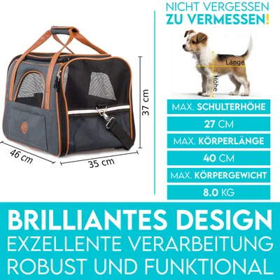 HUND IST KÖNIG Hundetasche & Katzentasche bis 8 kg, leicht & faltbar HUND IST KÖNIG Hundetasche & Katzentasche bis 8 kg, leicht & faltbar