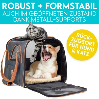 HUND IST KÖNIG Hundetasche & Katzentasche bis 8 kg, leicht & faltbar HUND IST KÖNIG Hundetasche & Katzentasche bis 8 kg, leicht & faltbar