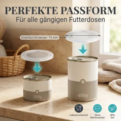 HUND IST KÖNIG Dosendeckel für Tierfutter (3 Stk.), BPA-frei, Made in DE HUND IST KÖNIG Dosendeckel für Tierfutter (3 Stk.), BPA-frei, Made in DE