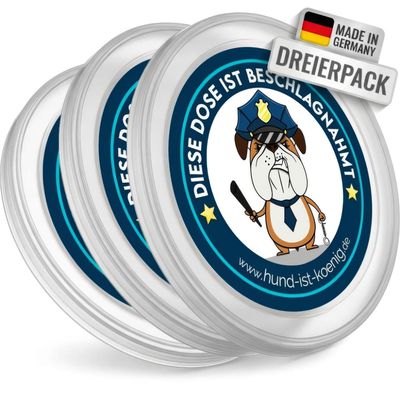 HUND IST KÖNIG Dosendeckel für Tierfutter (3 Stk.), BPA-frei, Made in DE