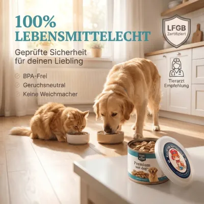 HUND IST KÖNIG Dosendeckel für Tierfutter (3 Stk.), BPA-frei, Made in DE HUND IST KÖNIG Dosendeckel für Tierfutter (3 Stk.), BPA-frei, Made in DE