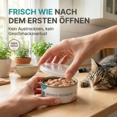 HUND IST KÖNIG Dosendeckel für Tierfutter (3 Stk.), BPA-frei, Made in DE HUND IST KÖNIG Dosendeckel für Tierfutter (3 Stk.), BPA-frei, Made in DE