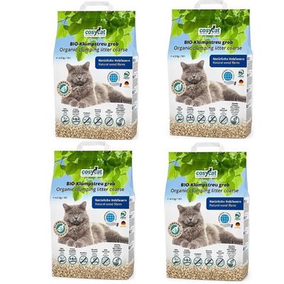 CosyCat Bio-Klumpstreu GROB aus Holz 100% natürliches Katzenstreu