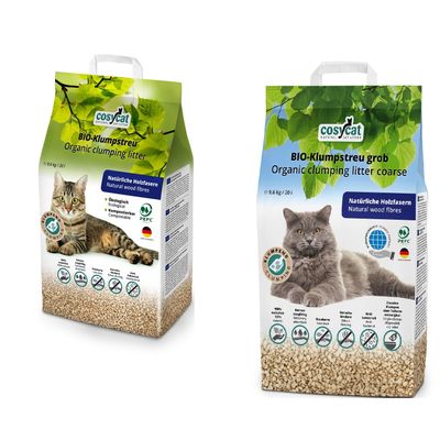CosyCat Bio- Klumpstreu Kombi Angebot Grob + Fein