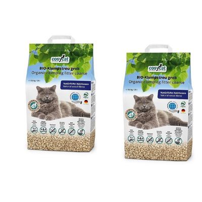 CosyCat Bio-Klumpstreu GROB aus Holz 100% natürliches Katzenstreu