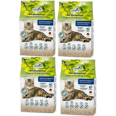 CosyCat Bio-Klumpstreu FEIN aus Holz 100% natürliches Katzenstreu