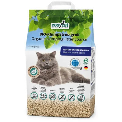 CosyCat Bio-Klumpstreu GROB aus Holz 100% natürliches Katzenstreu CosyCat Bio-Klumpstreu GROB aus Holz 100% natürliches Katzenstreu