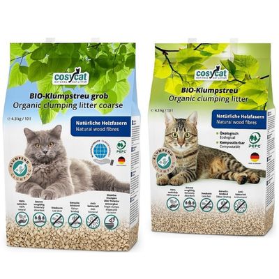 CosyCat Bio- Klumpstreu Kombi Angebot Grob + Fein