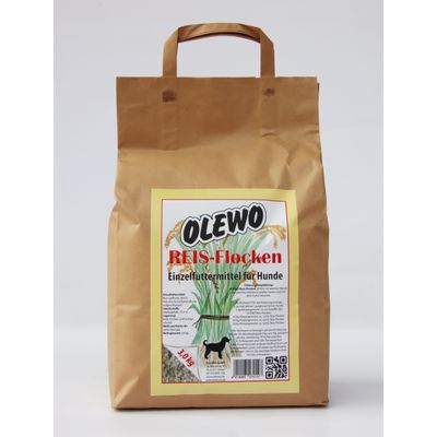 Olewo - Reis - Flocken 3 kg Ergänzungsfuttermittel für Hunde