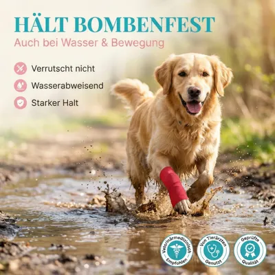 HUND IST KÖNIG selbstklebender Verband, 12 Rollen (4,7m x 5cm) Haftbandage