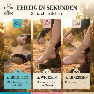 HUND IST KÖNIG selbstklebender Verband, 12 Rollen (4,7m x 5cm) Haftbandage