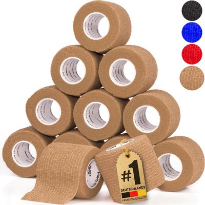 HUND IST KÖNIG selbstklebender Verband, 12 Rollen (4,7m x 5cm) Haftbandage