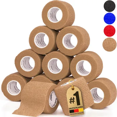 HUND IST KÖNIG selbstklebender Verband, 12 Rollen (4,7m x 5cm) Haftbandage