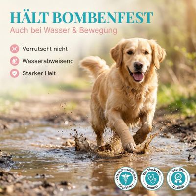 HUND IST KÖNIG selbstklebender Verband, 12 Rollen (4,7m x 5cm) Haftbandage