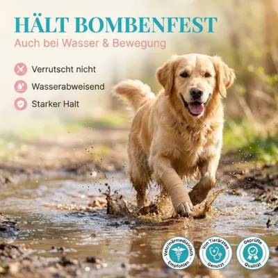 HUND IST KÖNIG selbstklebender Verband, 12 Rollen (4,7m x 5cm) Haftbandage