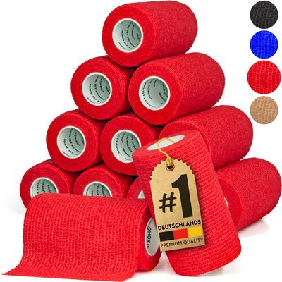 HUND IST KÖNIG selbstklebender Verband, 12 Rollen (4,7m x 5cm) Haftbandage