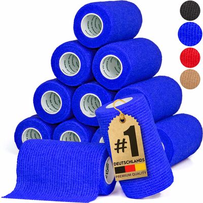 HUND IST KÖNIG selbstklebender Verband, 12 Rollen (4,7m x 5cm) Haftbandage