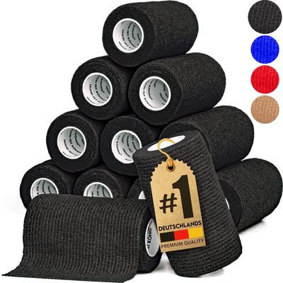 HUND IST KÖNIG selbstklebender Verband, 12 Rollen (4,7m x 5cm) Haftbandage