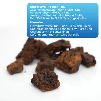 Würfelhappen Fleischwürfel Leckerli Snack, Belohnung für Hunde 200g Würfelhappen Fleischwürfel Leckerli Snack, Belohnung für Hunde 200g