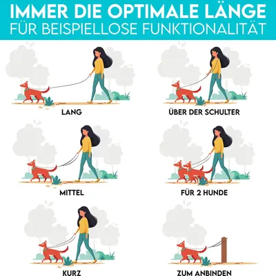 HUND IST KÖNIG robuste Hundeleine 2,3 m aus Kletterseil, 3-fach verstellbar HUND IST KÖNIG robuste Hundeleine 2,3 m aus Kletterseil, 3-fach verstellbar