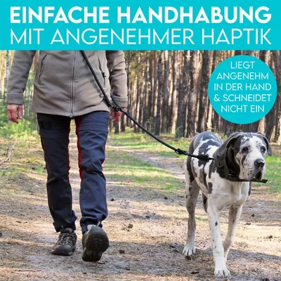 HUND IST KÖNIG robuste Hundeleine 2,3 m aus Kletterseil, 3-fach verstellbar HUND IST KÖNIG robuste Hundeleine 2,3 m aus Kletterseil, 3-fach verstellbar